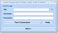 Oracle Change Case to Proper, Upper & Lower Softwa screenshot